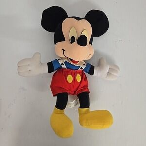 Vintage Disney Mickey Mouse By‎ Mattel 13" Blue Shirt Plush